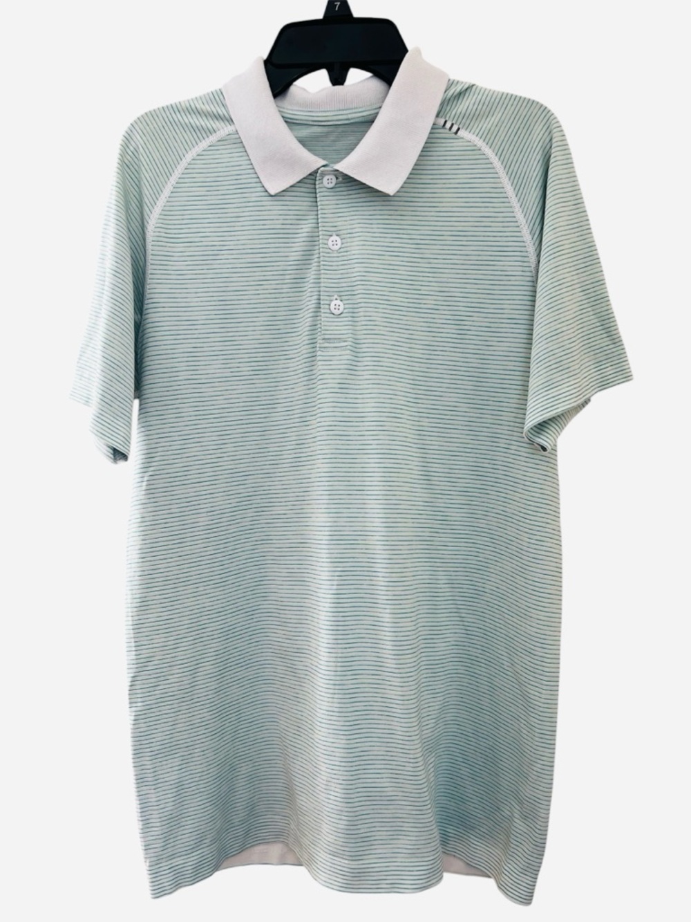 Lululemon Metal Vent Tech Polo Shirt Mens S Golf Office White /White /Blue /Lime